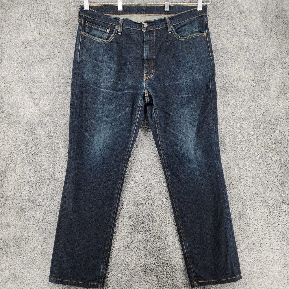 Levis 541 Jeans Mens 39x30 Blue Dark Wash Denim Athletic Taper Stretch [READ]